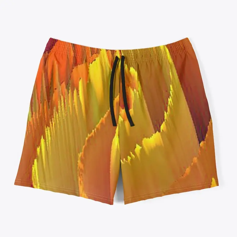 Orange Vortex Swim Trunks