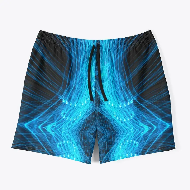 Blue Light Design Swim Trunks