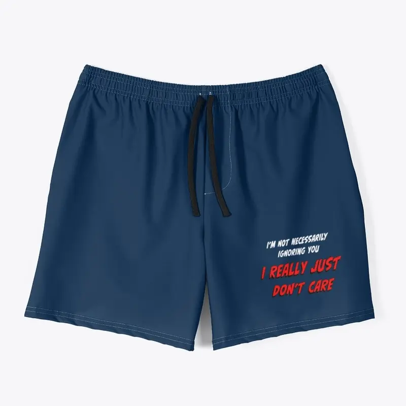 Don't Care Swim Trunks